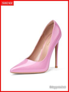 Women's Pointy Toe Stiletto High Heels 4.72 Inch Pump for Wedding Party Work